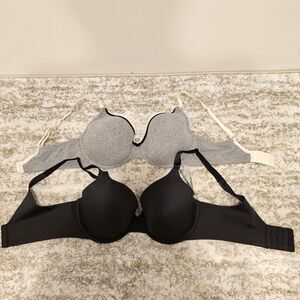 Motherhood Nursing Bra Bundle 34D Womens Black Gray Breastfeeding Maternity
